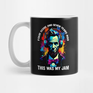 Patriotic Beats: Lincoln's 4th of July Jam - Independence Day Mug